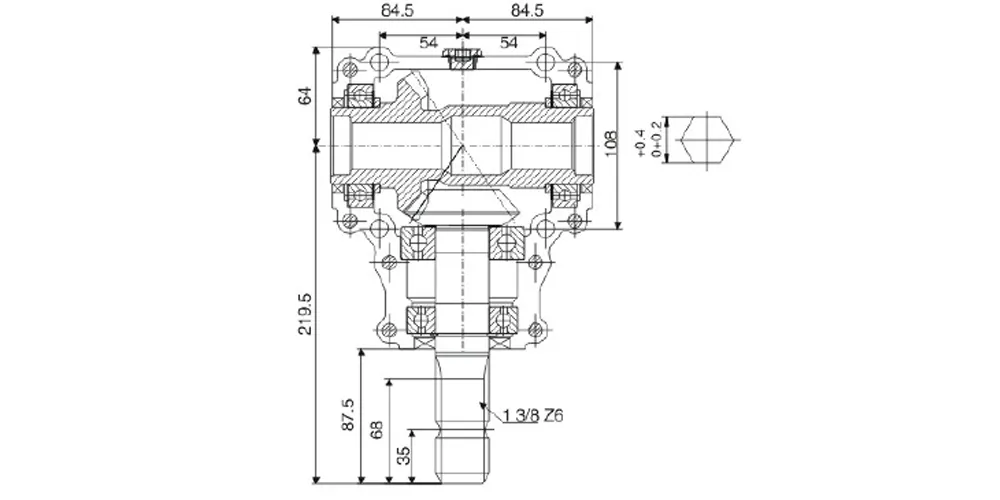 superiortransmissioninc-products-EP-1.461 Ratio 23HP 540 RPM Aluminum Gearbox-draft