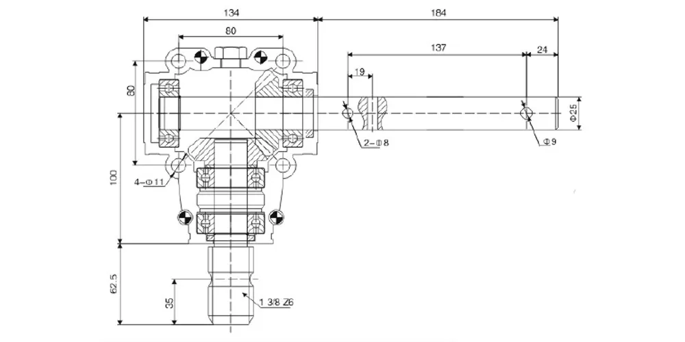 superiortransmissioninc-products-EP-11 Ratio 10HP 540rpm Aluminum Gearbox-draft