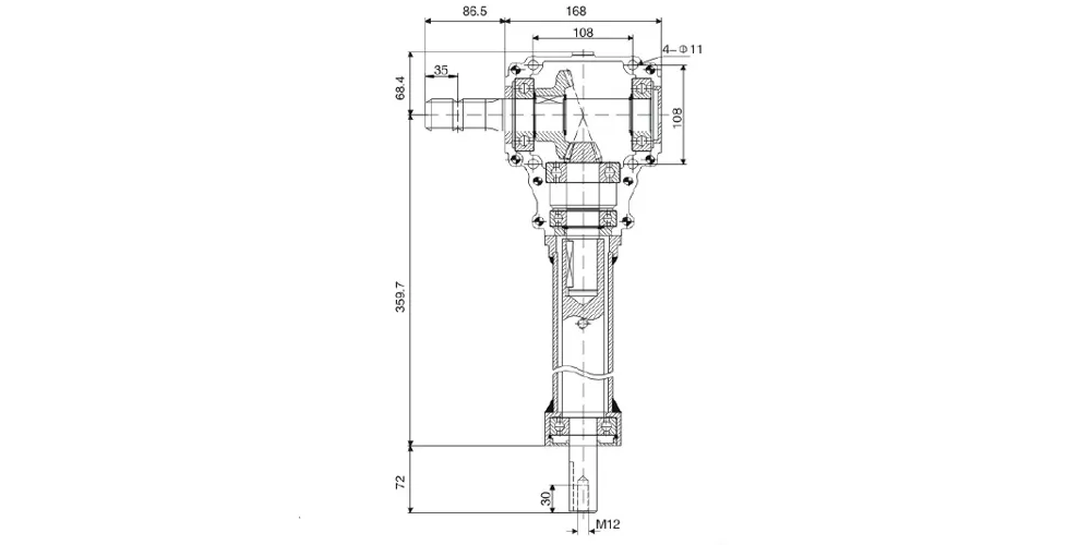 superiortransmissioninc-products-EP-12.91 Ratio 13HP 540 RPM Aluminum Gearbox-draft