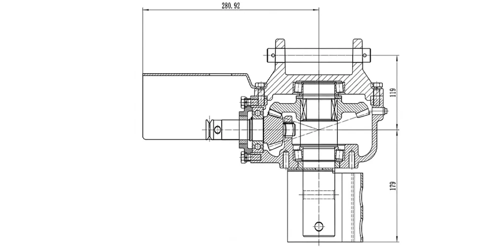 superiortransmissioninc-products-EP-2.921 Ratio 30HP 540RPM Post Hole Digger Gearbox-draft