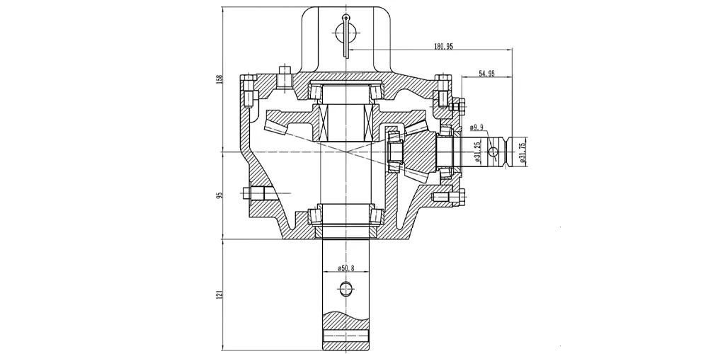 superiortransmissioninc-products-EP-3.181 Ratio 40HP 540 RPM Post Hole Digger Gearbox-draft