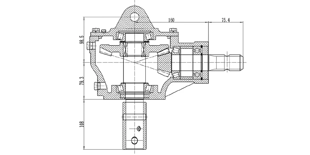 superiortransmissioninc-products-EP-31 Ratio 30HP 540rpm Post Hole Digger Gearbox-draft