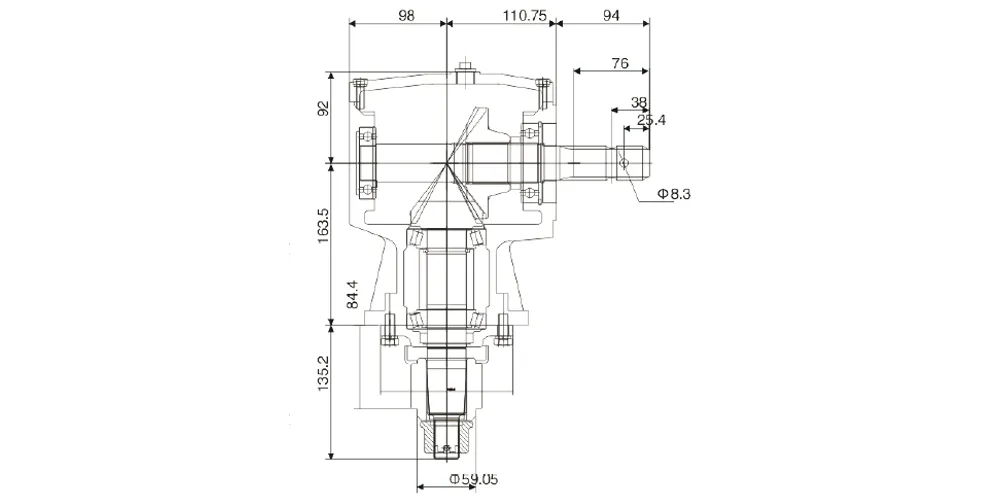 superiortransmissioninc-products-EP-X30 Heavy Duty 60HP 540rpm Lawn Mower Gearbox-draft