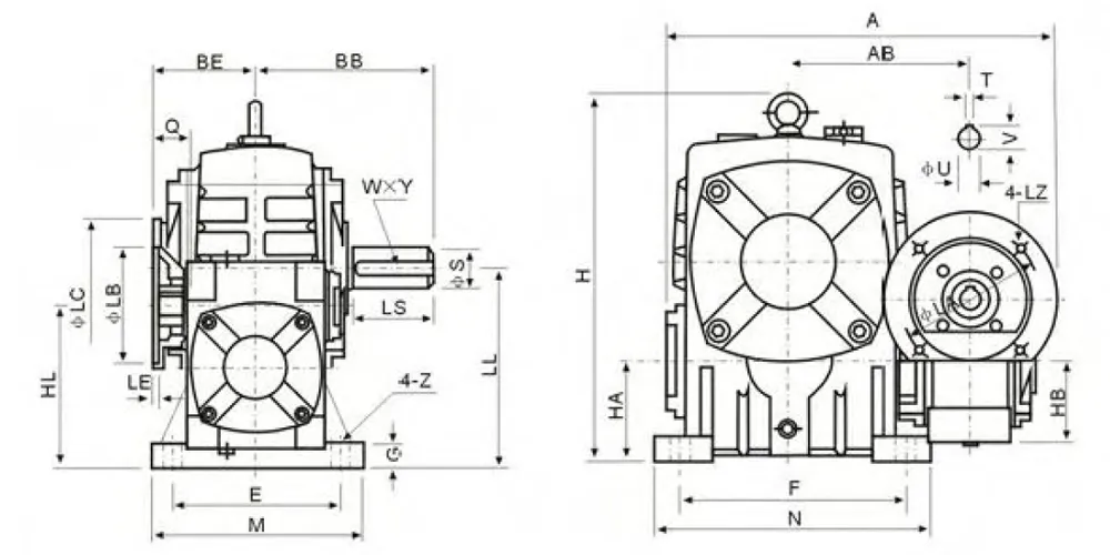 superiortransmissioninc-product-EP-WPEDA Double Speed Worm Reducer-draft