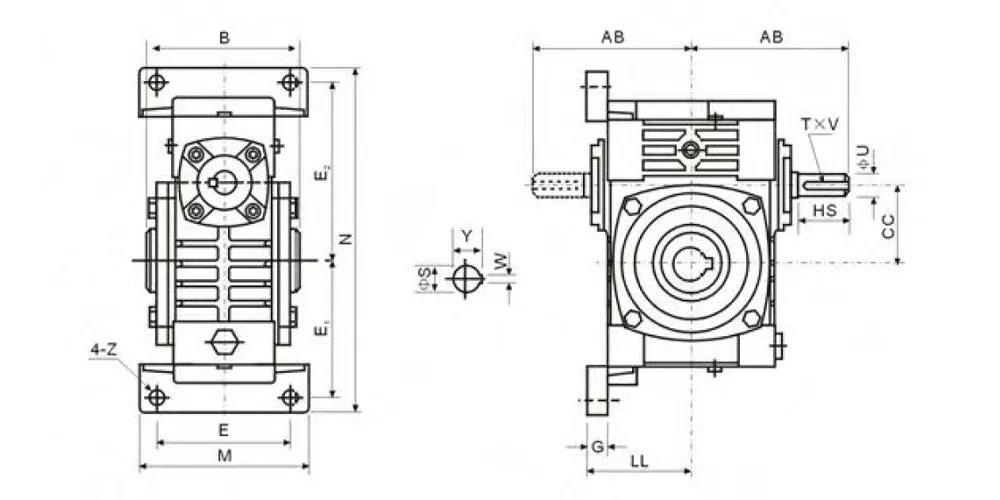 superiortransmissioninc-products-EP-5 to 374 kg WPWKT-V Universal Speed Reducer-Draft